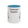11oz Gerberian Shepsky Mug, Light Blue, front view