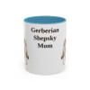11oz Gerberian Shepsky Dog Mom Mug, Light Blue, front view