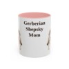 11oz Gerberian Shepsky Dog Mom Mug, Pink, front view