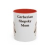 11oz Gerberian Shepsky Dog Mom Mug, Red, front view