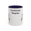 11oz Gerberian Shepsky Mug, Navy, front view