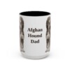 15oz Afghan Hound Dog Dad Mug, Vintage Sketch Coffee Mug, Dog Dad Gift