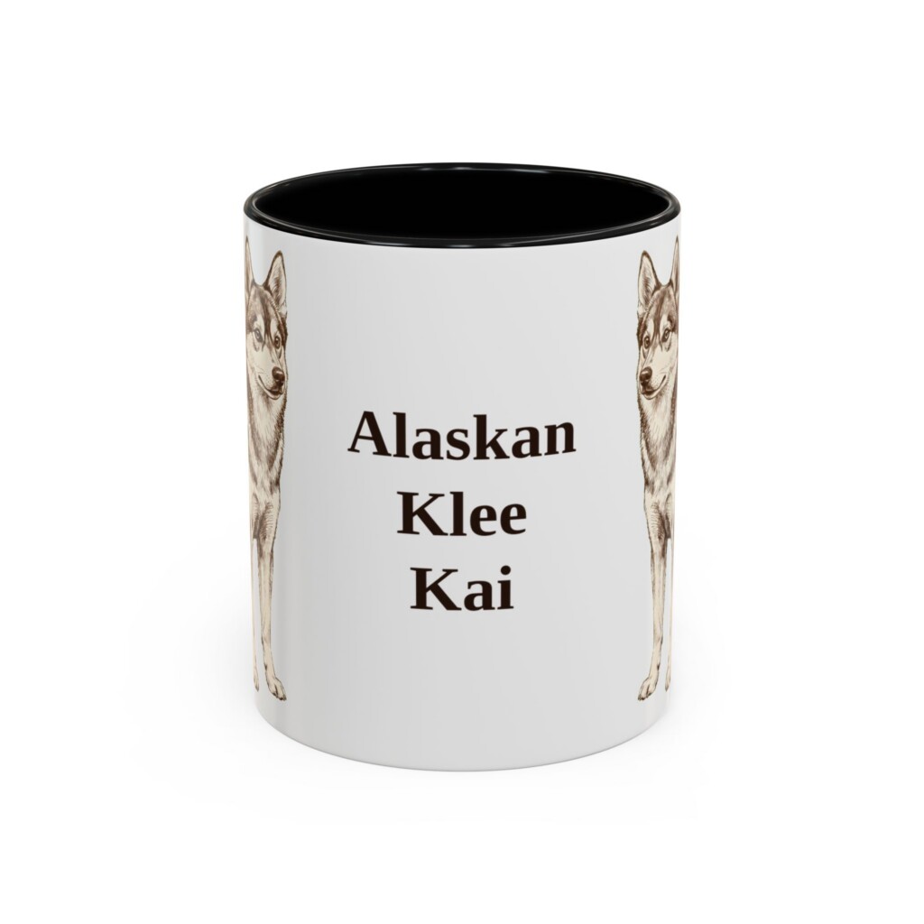 11oz Alaskan Klee Kai Mug, Vintage Dog Portrait Coffee Mug, Dog Lover Gift