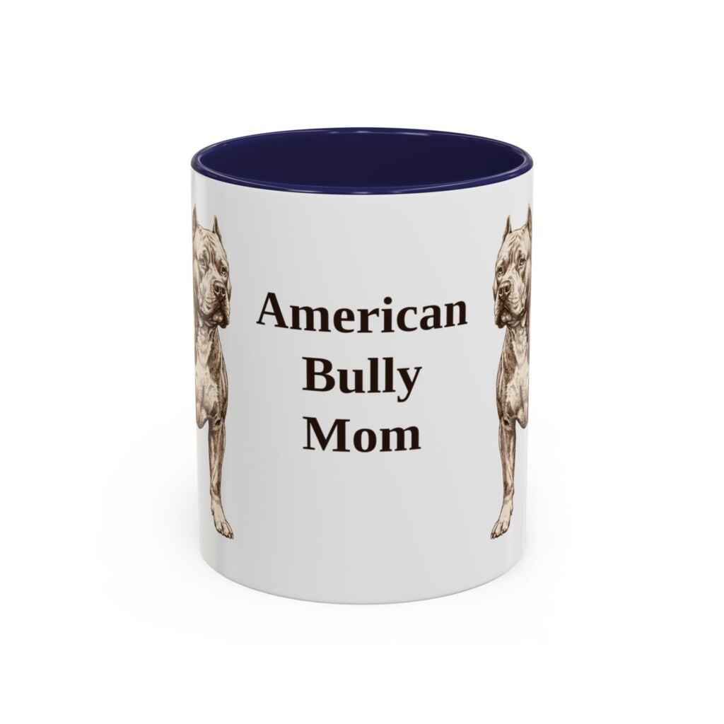 11oz American Bully Dog Mom Mug, Vintage Sketch Coffee Mug, Dog Mom Gift