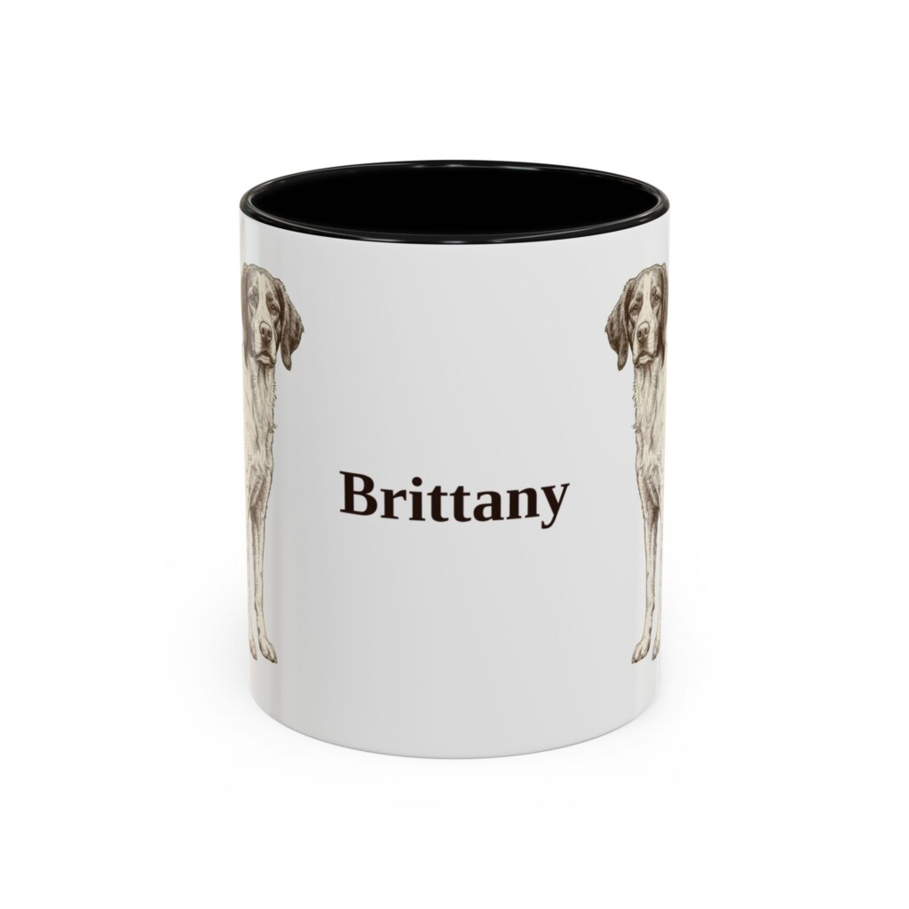 11oz Brittany Mug, Vintage Dog Portrait Coffee Mug, Dog Lover Gift
