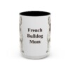 15oz French Bulldog Dog Mom Mug, Vintage Sketch Coffee Mug, Dog Mom Gift