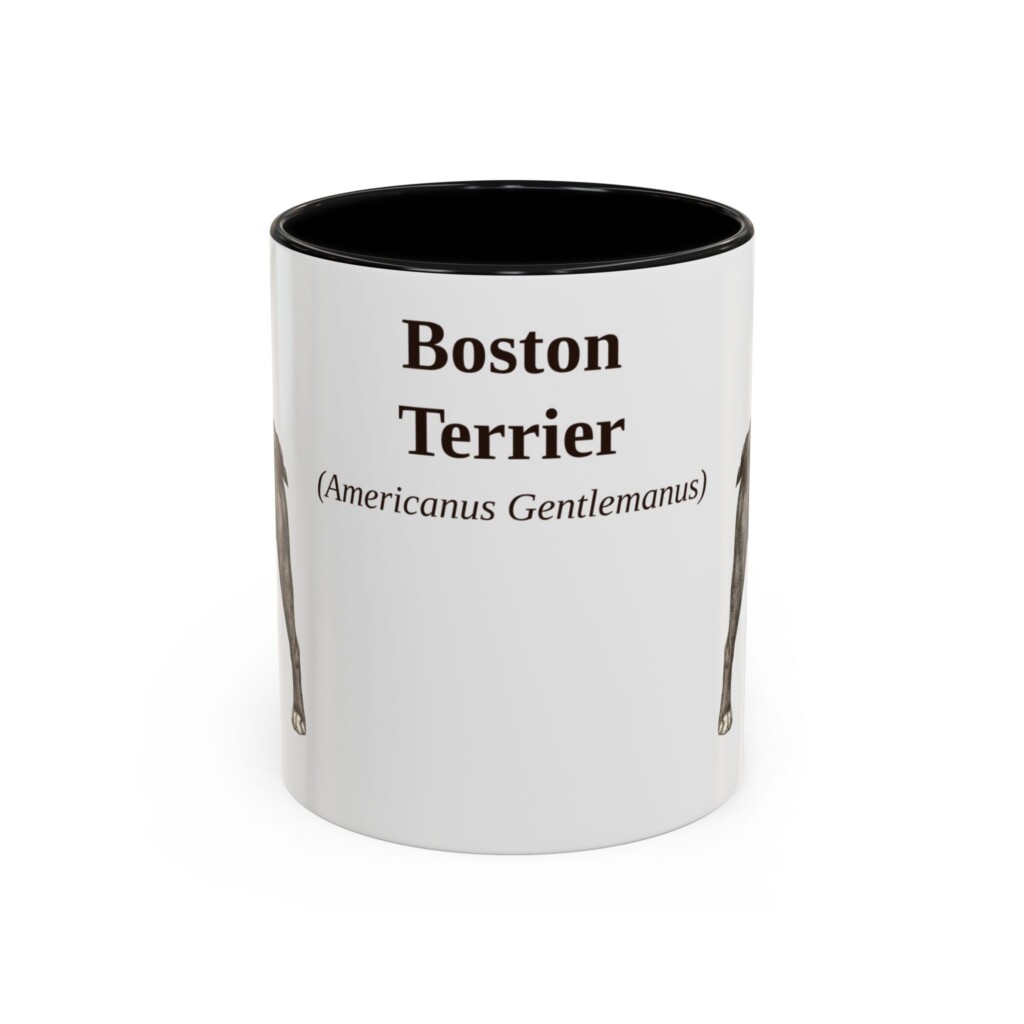 11oz Boston Terrier Latin Mug, Vintage Dog Coffee Mug, Dog Lover Gift