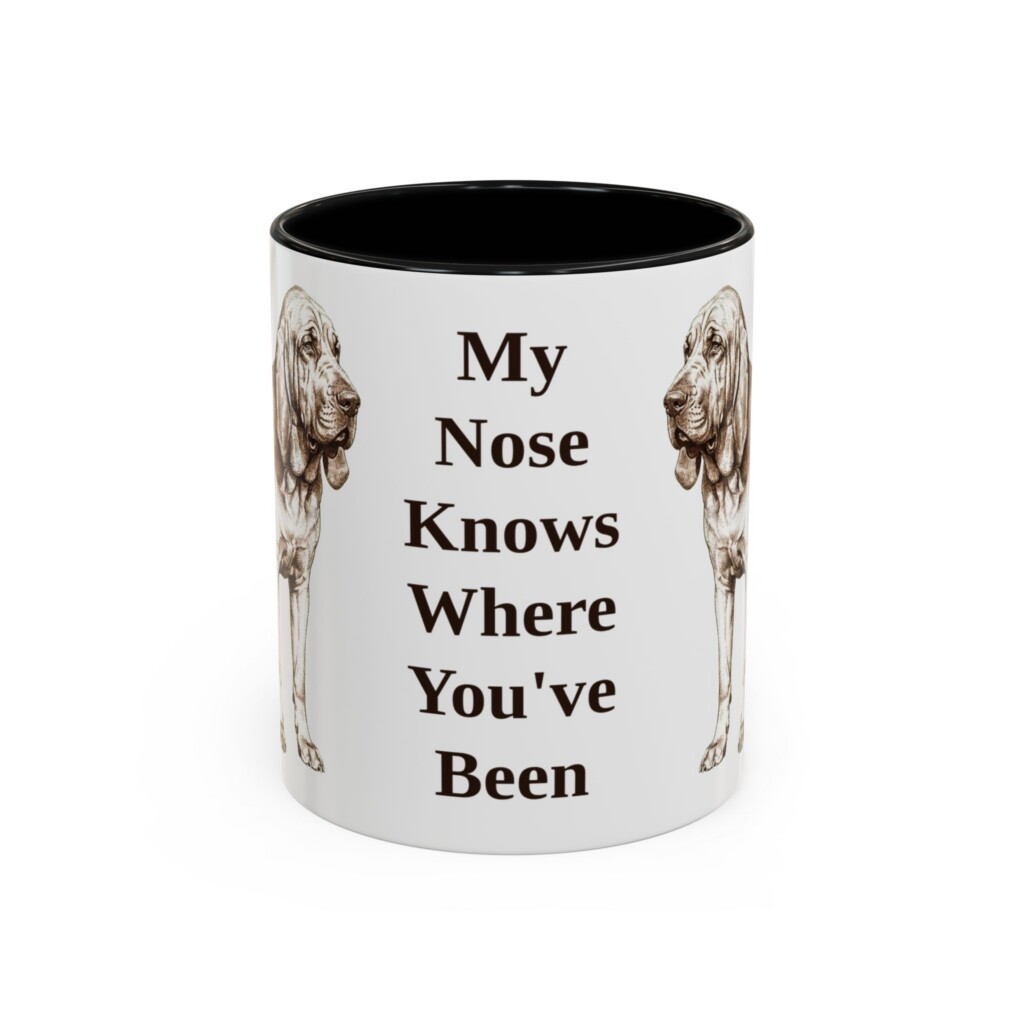 11oz Funny Bloodhound Mug, Vintage Dog Coffee Mug, Dog Lover Gift
