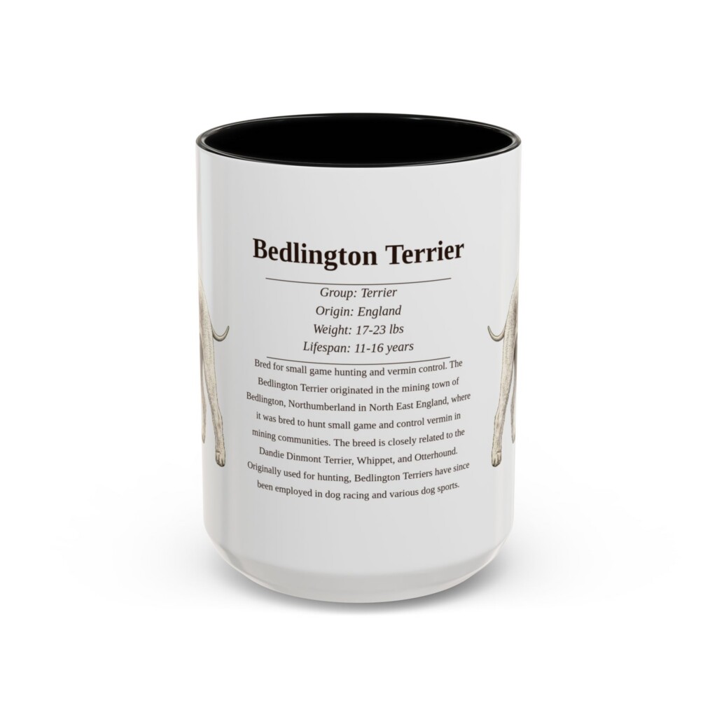 12388741584258973352_2048.jpeg 15oz Bedlington Terrier Mug, Illustrated Dog Breed Facts Coffee Mug, Vintage Dog Keepsake Gift