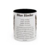 11oz Blue Heeler Mug, Illustrated Dog Breed Facts Coffee Mug, Vintage Dog Keepsake Gift