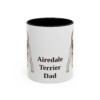 11oz Airedale Terrier Dog Dad Mug, Vintage Sketch Coffee Mug, Dog Dad Gift