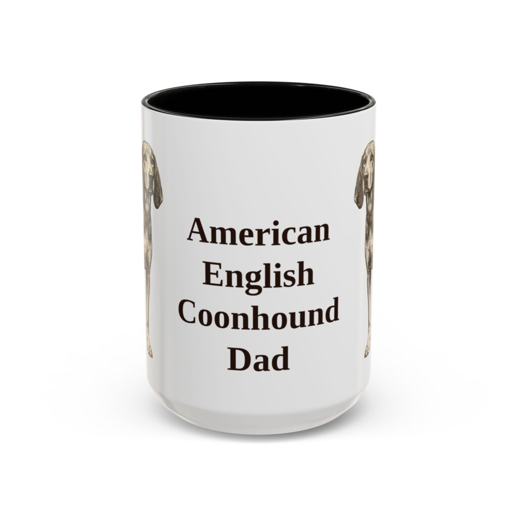 1263163747930169853_2048.jpeg 15oz American English Coonhound Dog Dad Mug, Vintage Sketch Coffee Mug, Dog Dad Gift