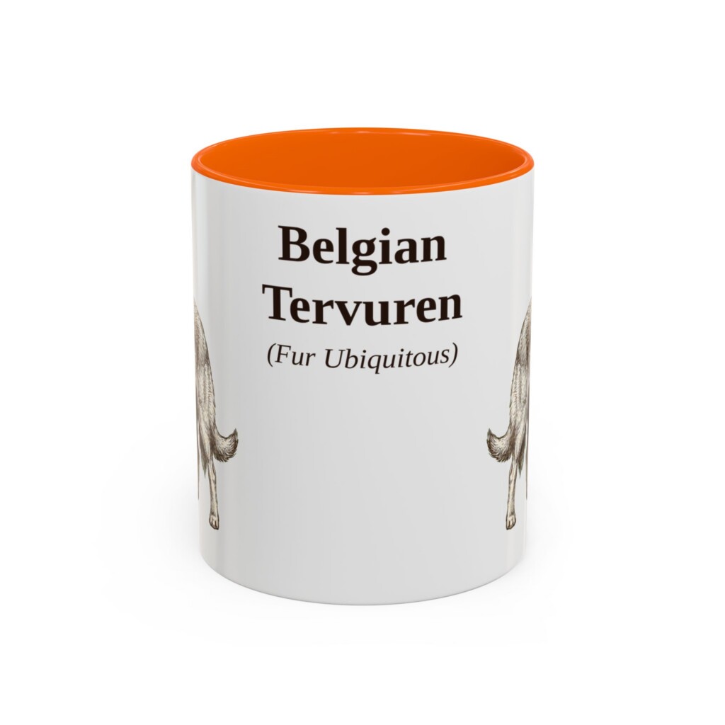 11oz Belgian Tervuren Latin Mug, Vintage Dog Coffee Mug, Dog Lover Gift
