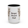 15oz Berger Picard Dog Dad Mug, Vintage Sketch Coffee Mug, Dog Dad Gift