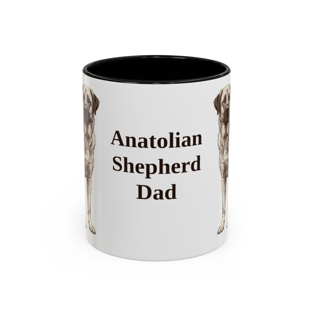 11oz Anatolian Shepherd Dog Dad Mug, Vintage Sketch Coffee Mug, Dog Dad Gift
