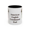 11oz American English Coonhound Dog Dad Mug, Vintage Sketch Coffee Mug, Dog Dad Gift