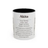 11oz Akita Mug, Illustrated Dog Breed Facts Coffee Mug, Vintage Dog Keepsake Gift