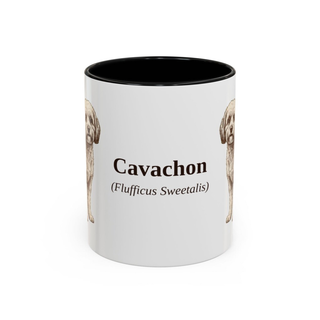 11oz Cavachon Latin Mug, Vintage Dog Coffee Mug, Dog Lover Gift