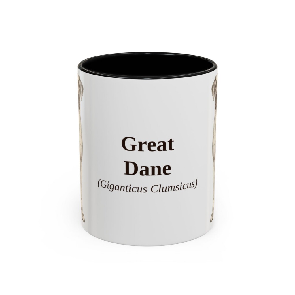 11oz Great Dane Latin Mug, Vintage Dog Coffee Mug, Dog Lover Gift