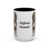 15oz Afghan Hound Mug, Vintage Dog Portrait Coffee Mug, Dog Lover Gift