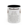 11oz Bloodhound Mug, Illustrated Dog Breed Facts Coffee Mug, Vintage Dog Keepsake Gift
