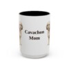 15oz Cavachon Dog Mom Mug, Vintage Sketch Coffee Mug, Dog Mom Gift