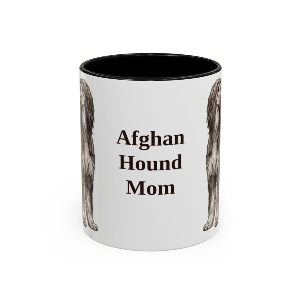 11oz Afghan Hound Dog Mom Mug, Vintage Sketch Coffee Mug, Dog Mom Gift