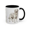 11oz Golden Retriever Mug, Illustrated Dog Breed Facts Coffee Mug, Vintage Dog Keepsake Gift