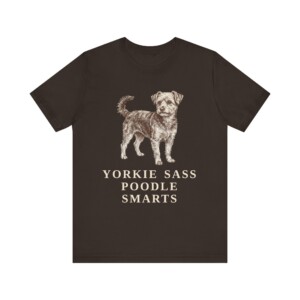 Yorkipoo Humor Shirt, Vintage Dog Sketch Tee, Dog Humor Gift