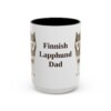 15oz Finnish Lapphund Dog Dad Mug, Vintage Sketch Coffee Mug, Dog Dad Gift