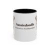 11oz Aussiedoodle Latin Mug, Vintage Dog Coffee Mug, Dog Lover Gift