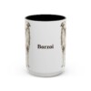 15oz Borzoi Mug, Vintage Dog Portrait Coffee Mug, Dog Lover Gift
