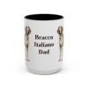 15oz Bracco Italiano Dog Dad Mug, Vintage Sketch Coffee Mug, Dog Dad Gift