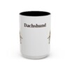 15oz Dachshund Mug, Vintage Dog Portrait Coffee Mug, Dog Lover Gift