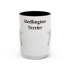 15oz Bedlington Terrier Mug, Vintage Dog Portrait Coffee Mug, Dog Lover Gift