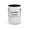 15oz Brazilian Terrier Latin Mug, Vintage Dog Coffee Mug, Dog Lover Gift