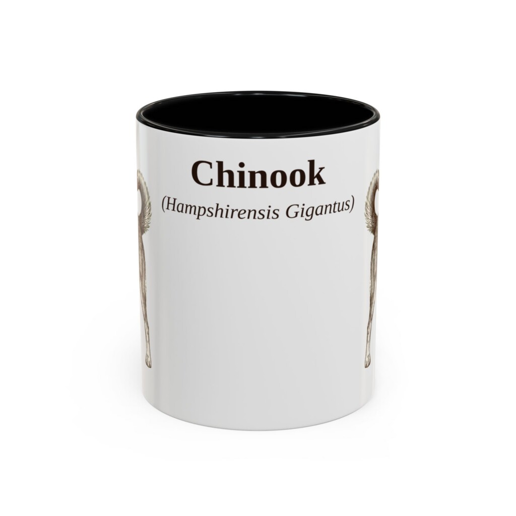 13899019499382950507_2048.jpeg 11oz Chinook Latin Mug, Vintage Dog Coffee Mug, Dog Lover Gift