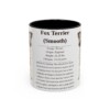 11oz Fox Terrier (Smooth) Mug, Illustrated Dog Breed Facts Coffee Mug, Vintage Dog Keepsake Gift