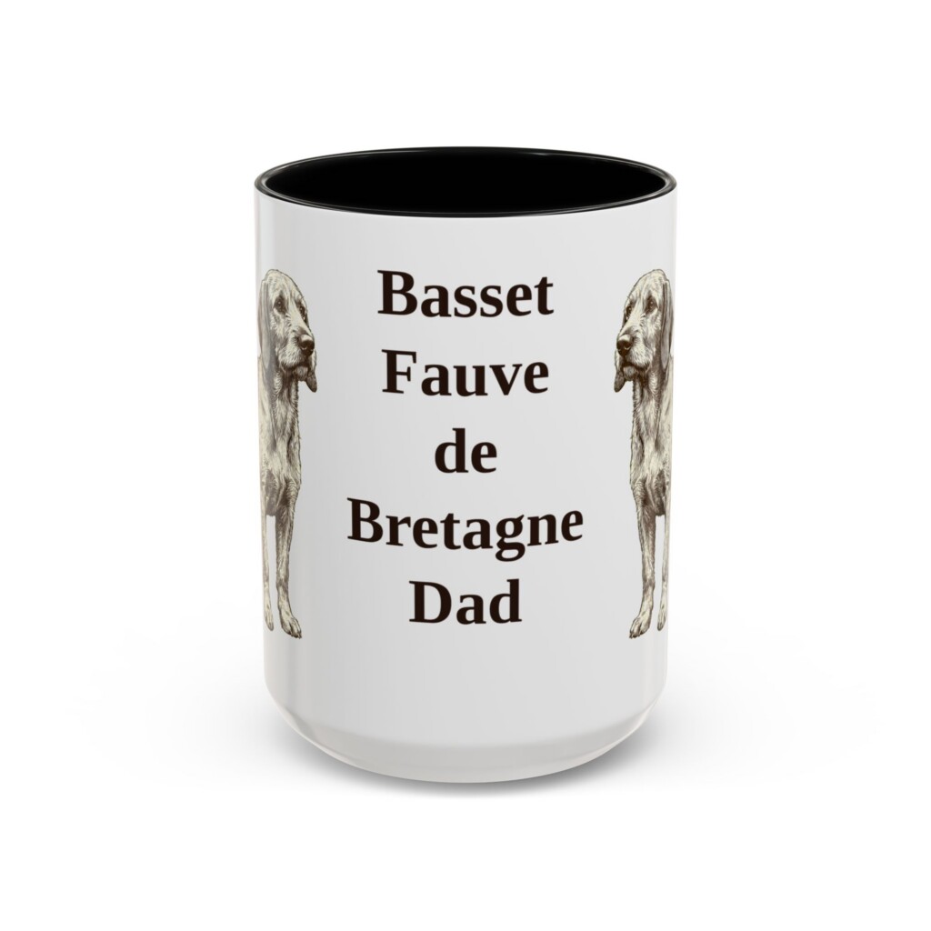 13929201257376471608_2048.jpeg 15oz Basset Fauve de Bretagne Dog Dad Mug, Vintage Sketch Coffee Mug, Dog Dad Gift