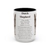 15oz Dutch Shepherd Mug, Illustrated Dog Breed Facts Coffee Mug, Vintage Dog Keepsake Gift