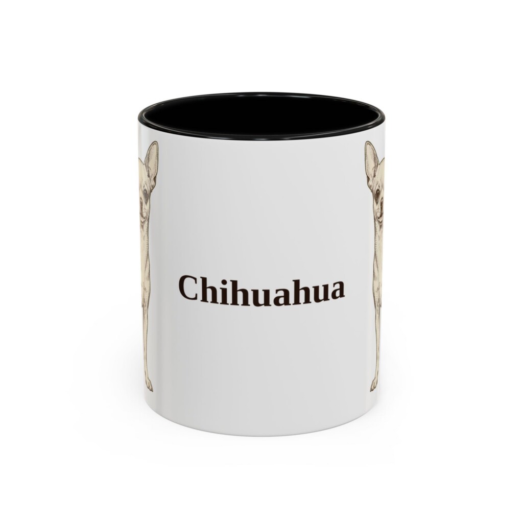 11oz Chihuahua Mug, Vintage Dog Portrait Coffee Mug, Dog Lover Gift