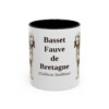 11oz Basset Fauve de Bretagne Latin Mug, Vintage Dog Coffee Mug, Dog Lover Gift