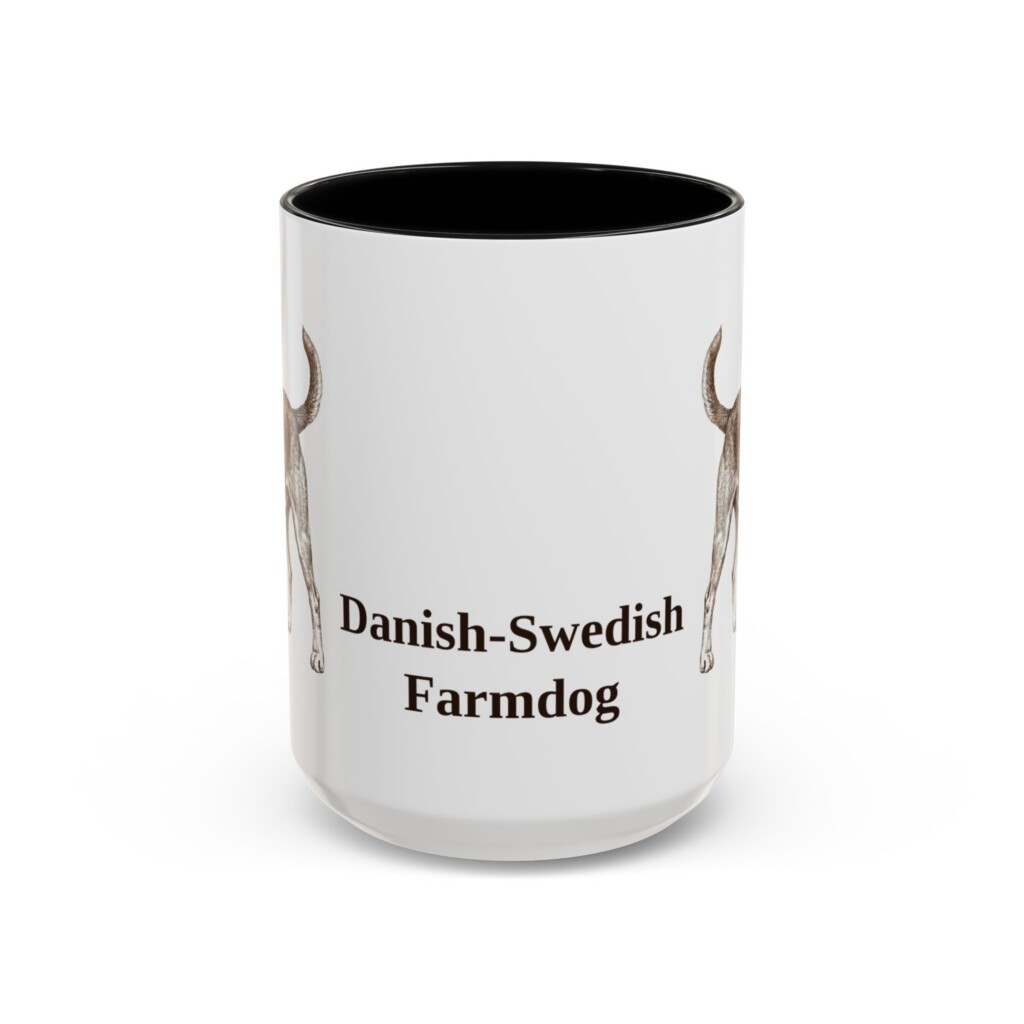 15oz Danish-Swedish Farmdog Mug, Vintage Dog Portrait Coffee Mug, Dog Lover Gift