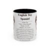 11oz English Toy Spaniel Mug, Illustrated Dog Breed Facts Coffee Mug, Vintage Dog Keepsake Gift