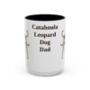 15oz Catahoula Leopard Dog Dog Dad Mug, Vintage Sketch Coffee Mug, Dog Dad Gift