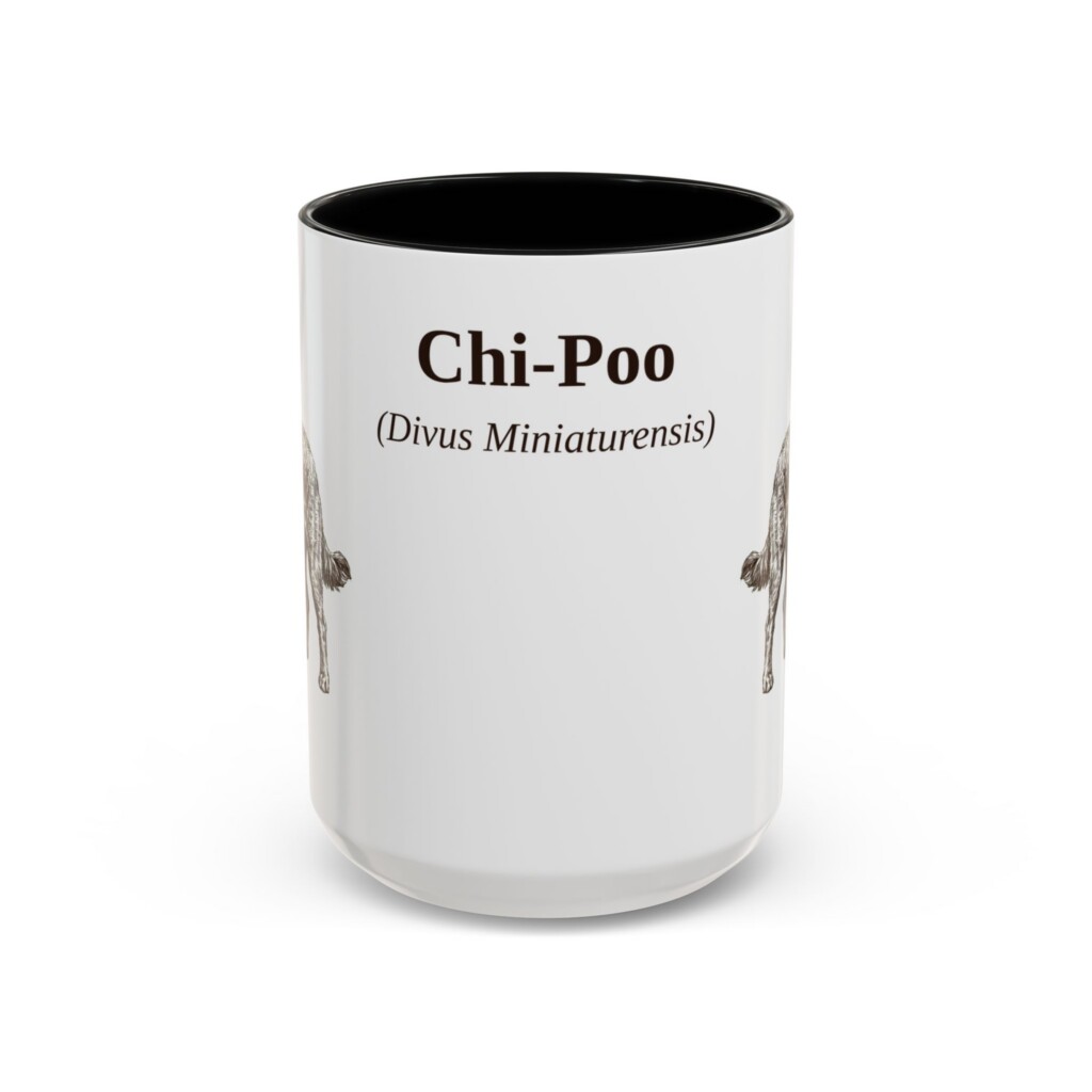 15oz Chi-Poo Latin Mug, Vintage Dog Coffee Mug, Dog Lover Gift