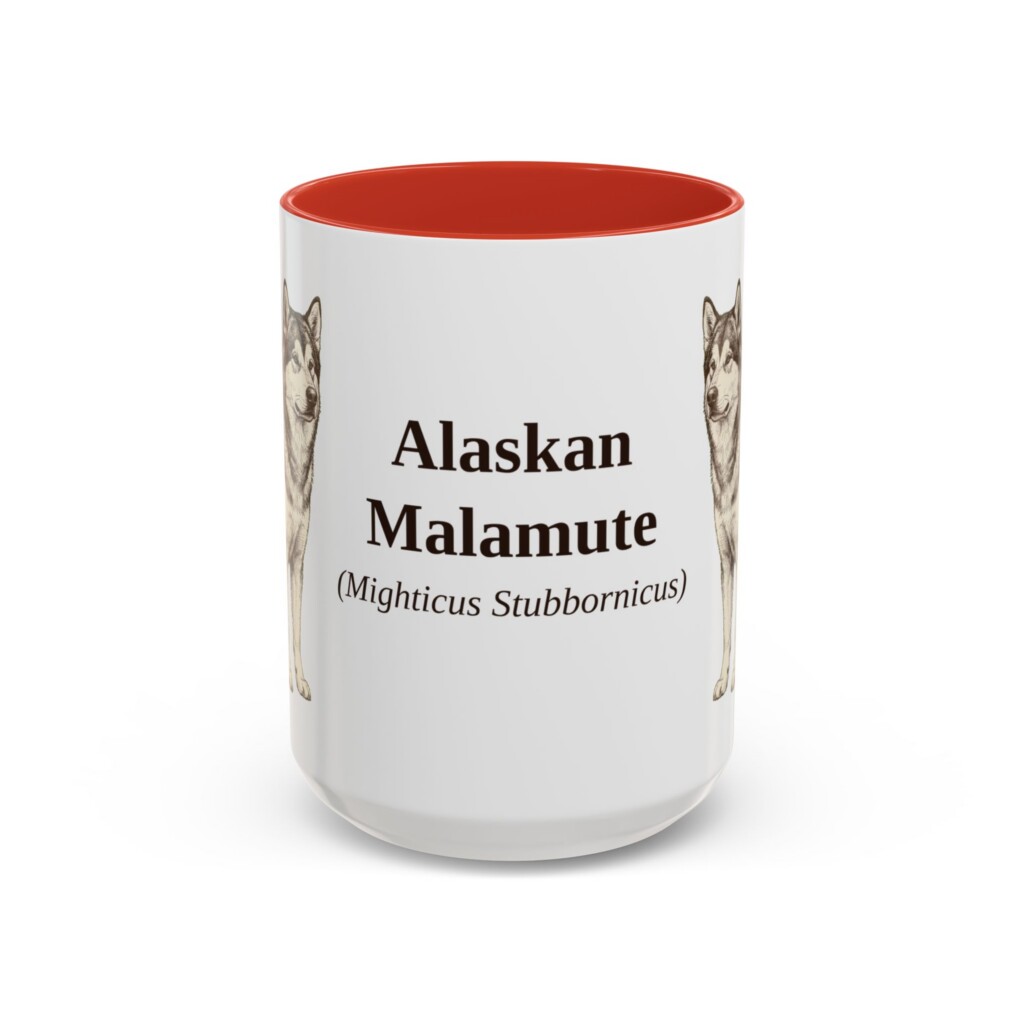14262034237732724435_2048.jpeg 15oz Alaskan Malamute Latin Mug, Vintage Dog Coffee Mug, Dog Lover Gift
