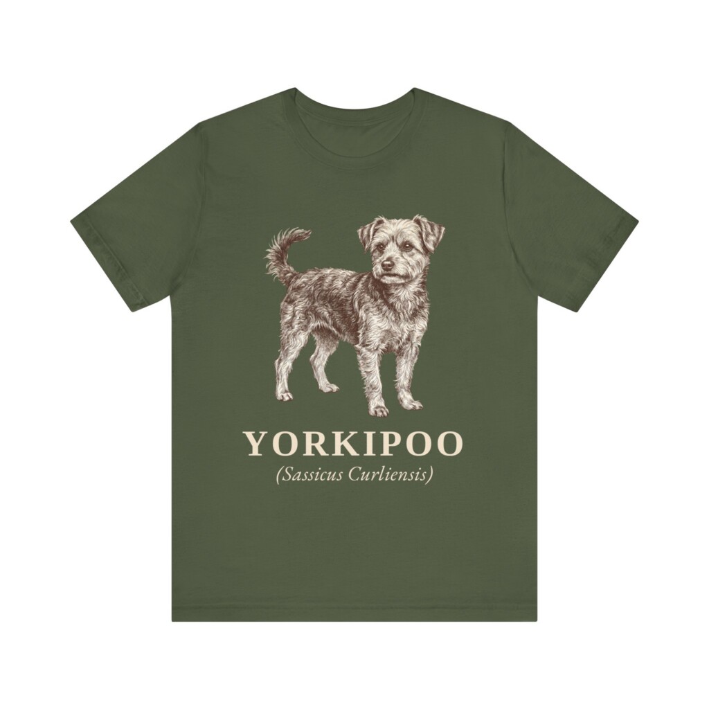 Yorkipoo Latin Shirt, Vintage Dog Sketch Tee, Dog Latin Gift