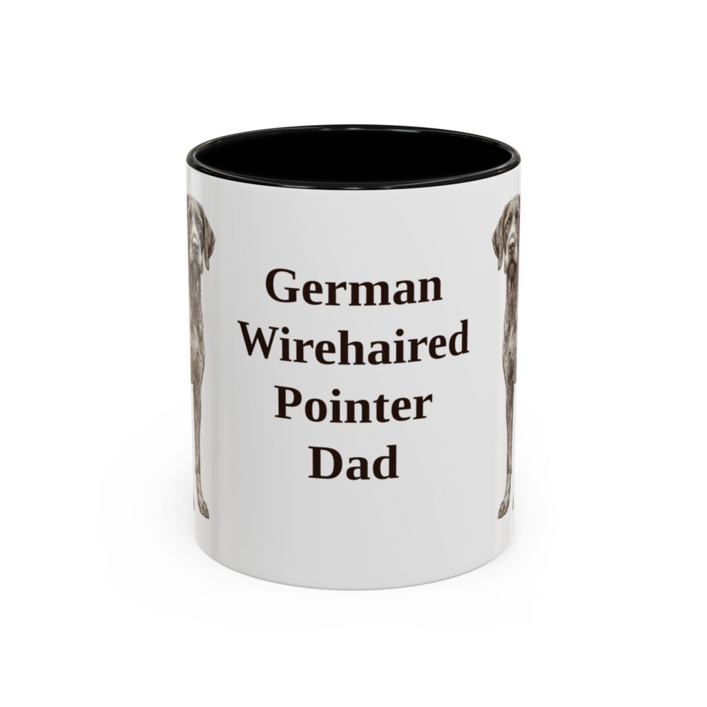 11oz German Wirehaired Pointer Dog Dad Mug, Vintage Sketch Coffee Mug, Dog Dad Gift