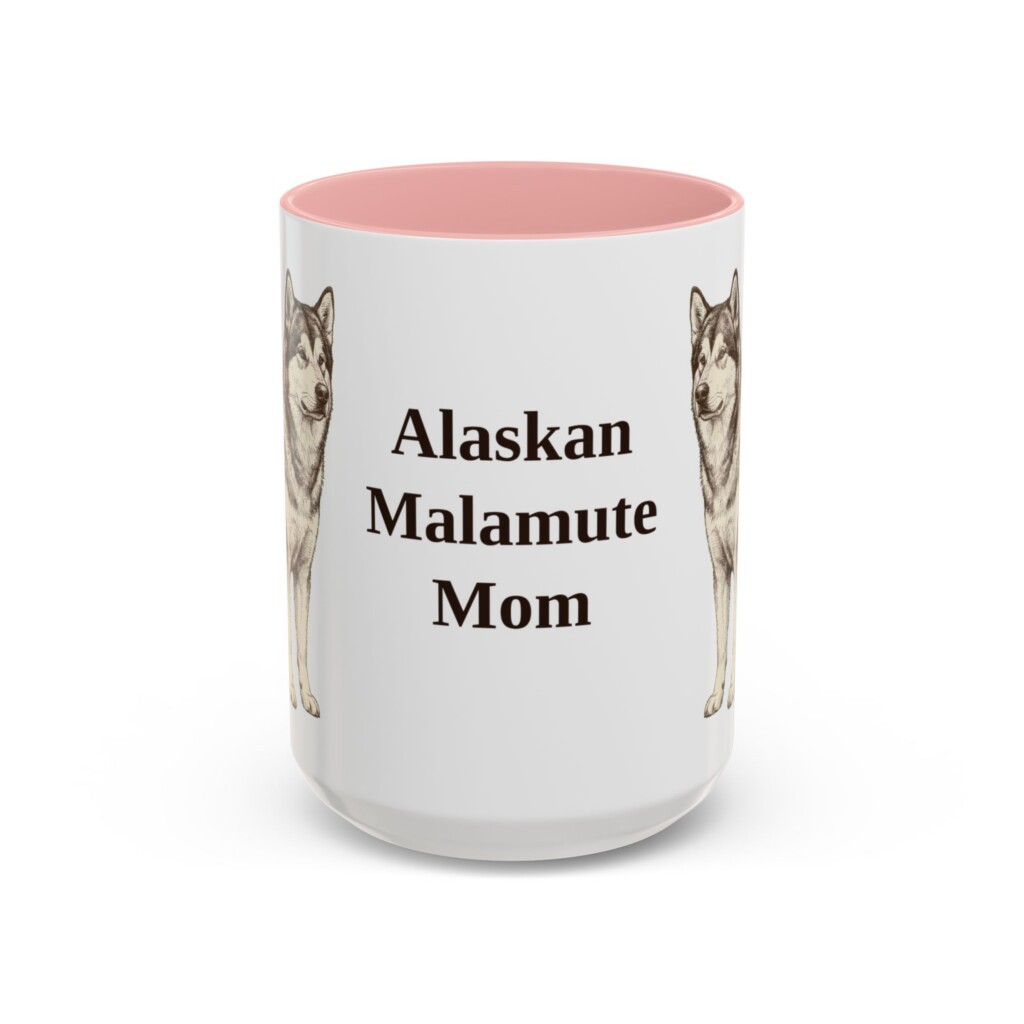 14422000320688533963_2048.jpeg 15oz Alaskan Malamute Dog Mom Mug, Vintage Sketch Coffee Mug, Dog Mom Gift